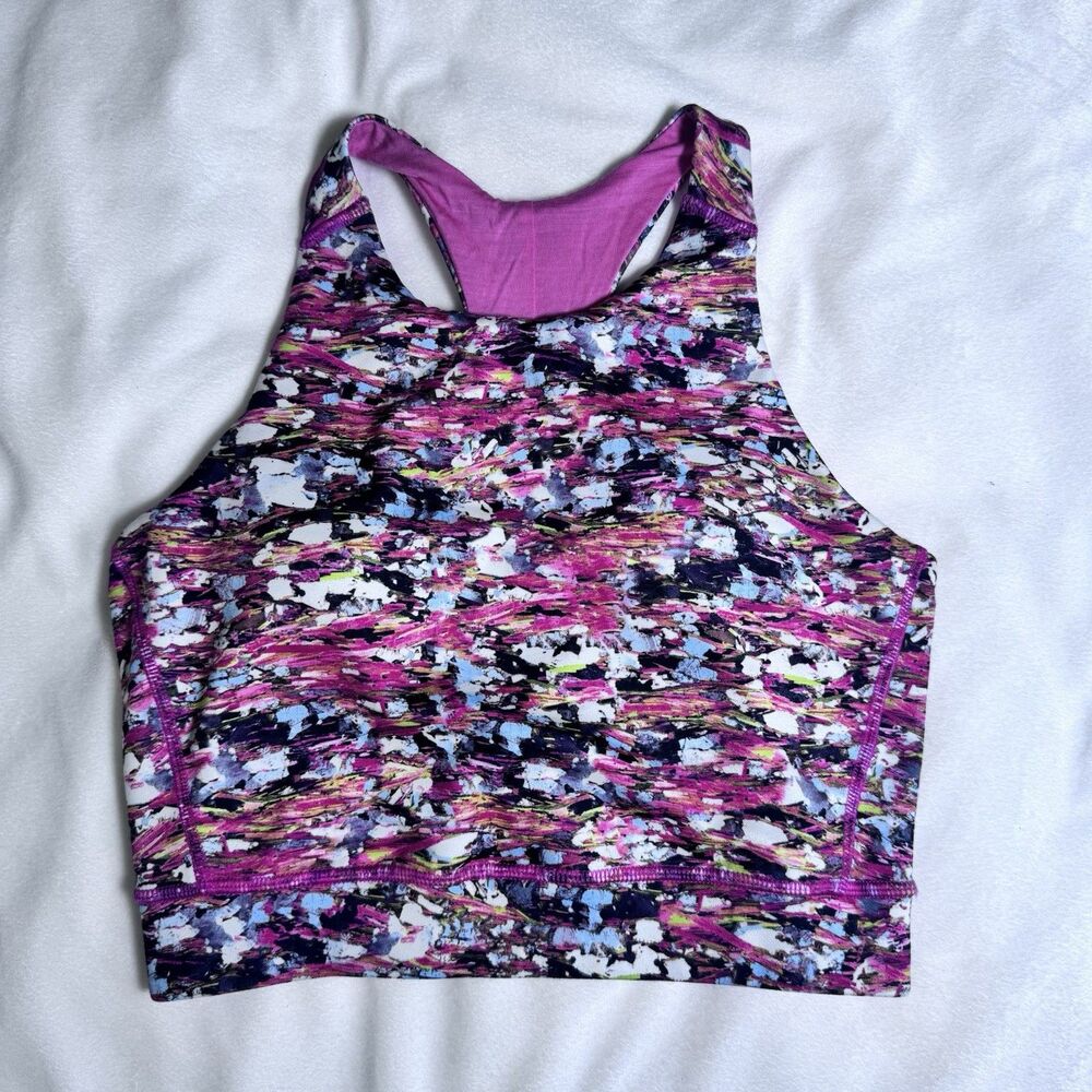 Smartwool Women's Racerback Sports crop Bra size Small Pink Merino Wool